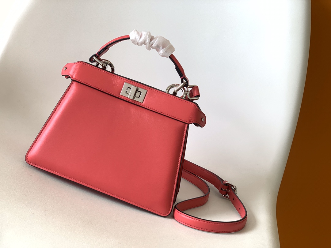 Fendi Peekaboo ISeeU Petite Pink Padded Nappa Leather Bag